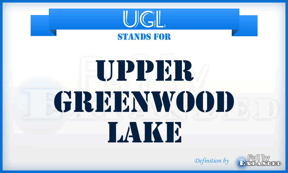 UGL - Upper Greenwood Lake