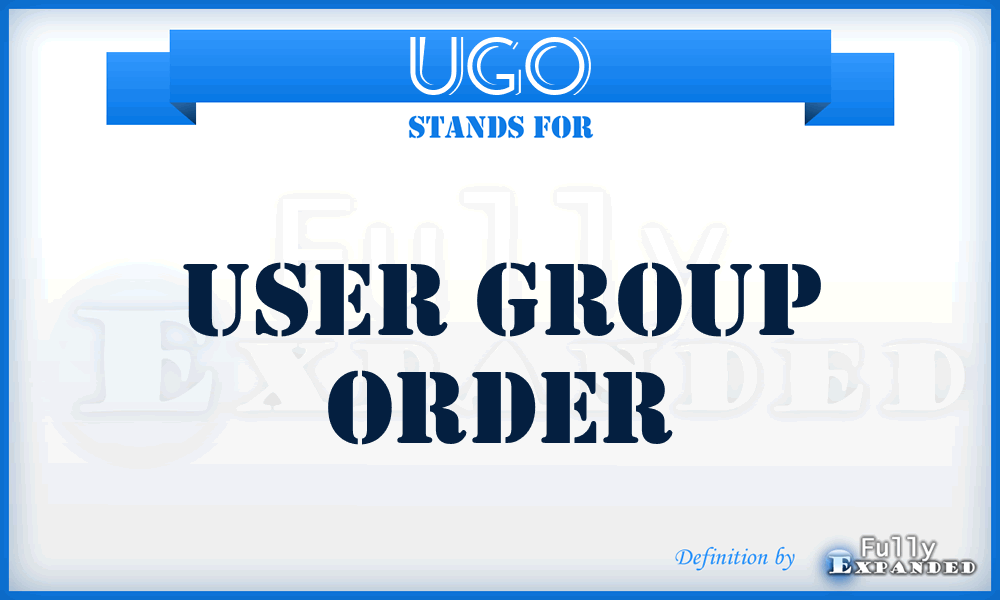 UGO - User Group Order