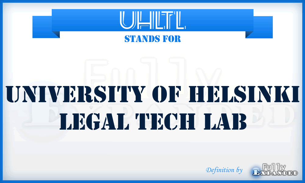 UHLTL - University of Helsinki Legal Tech Lab