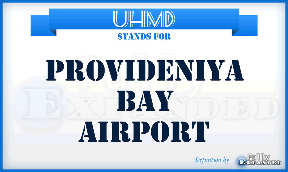 UHMD - Provideniya Bay airport