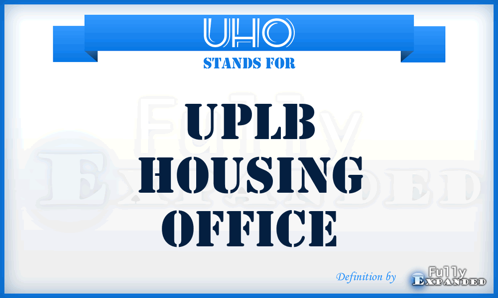 UHO - UPLB Housing Office