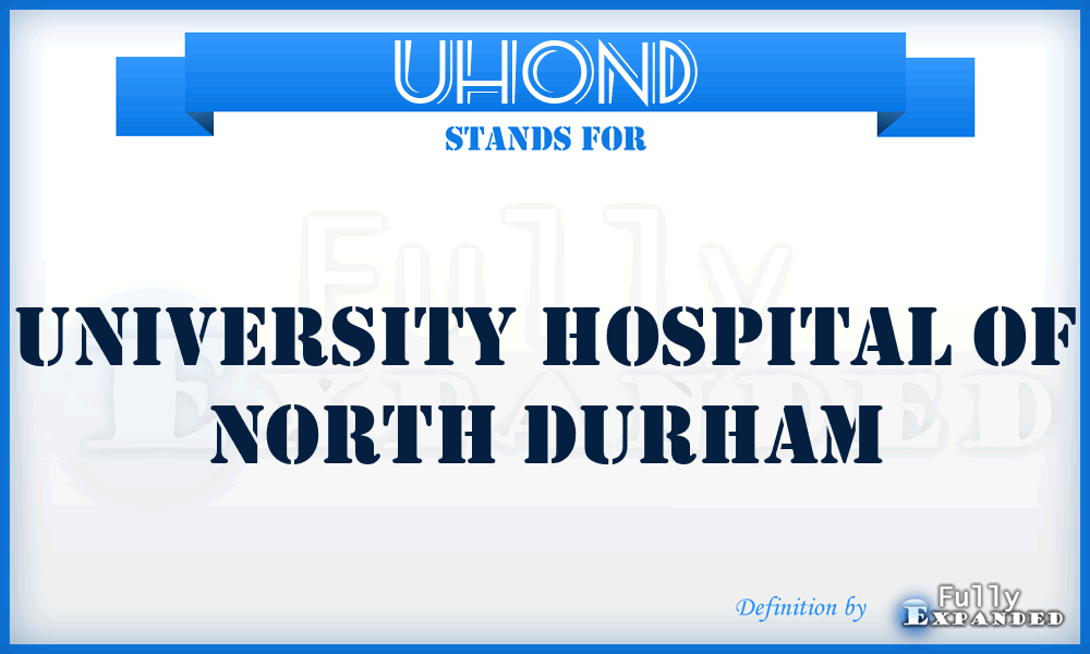 UHOND - University Hospital Of North Durham