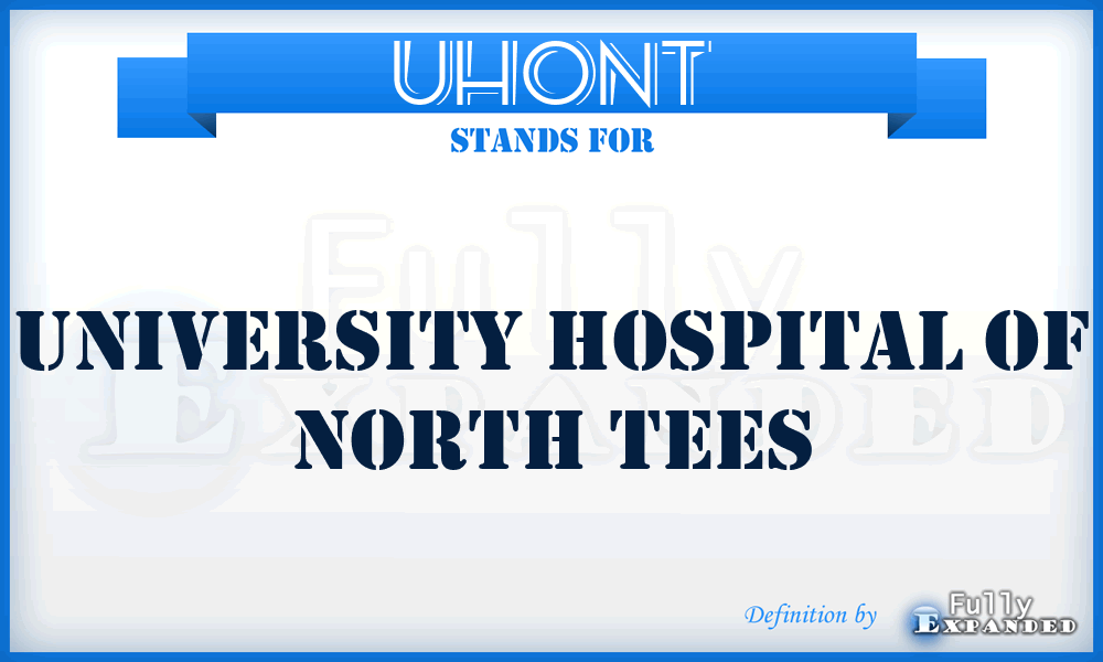 UHONT - University Hospital Of North Tees