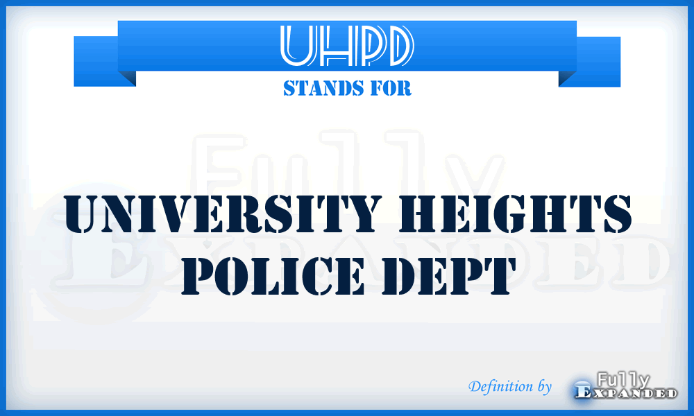 UHPD - University Heights Police Dept