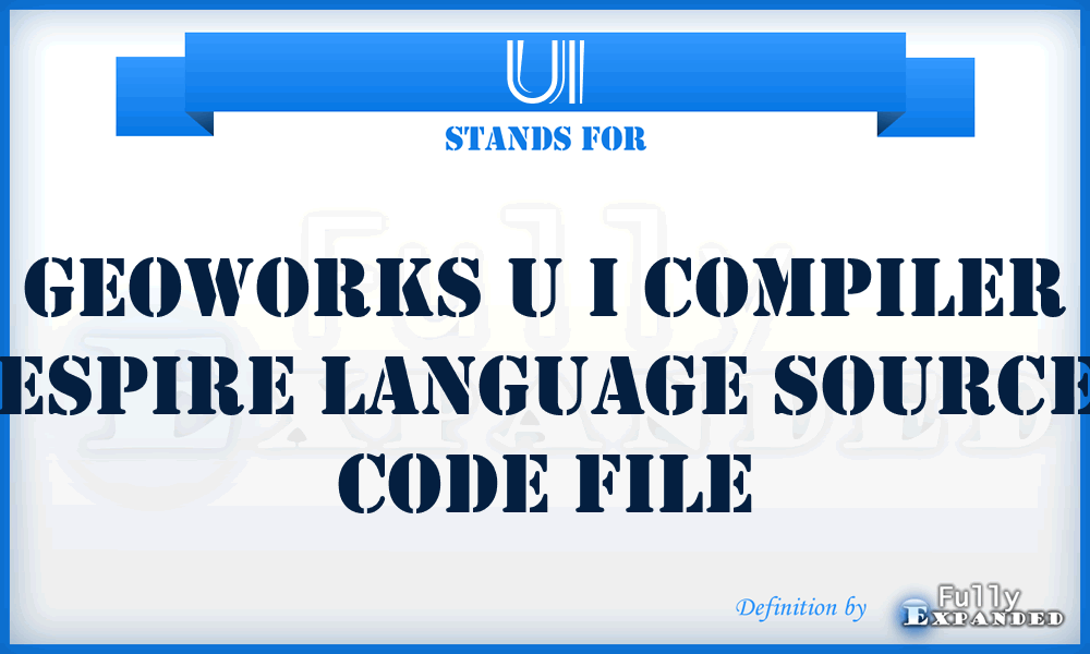 UI - Geoworks U I Compiler Espire language source code file