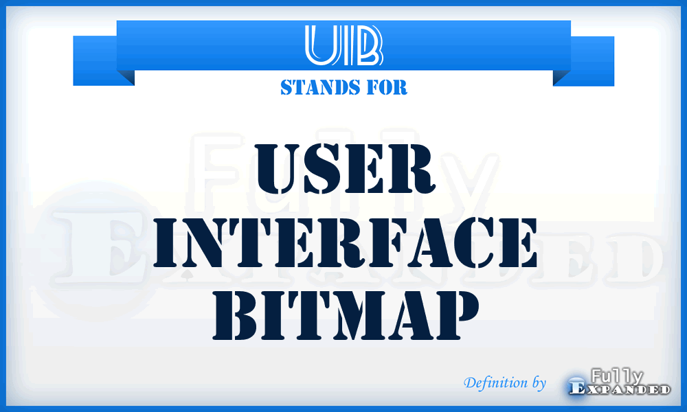 UIB - User Interface Bitmap