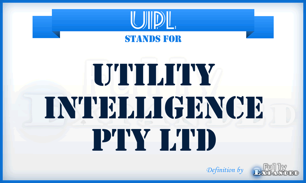 UIPL - Utility Intelligence Pty Ltd