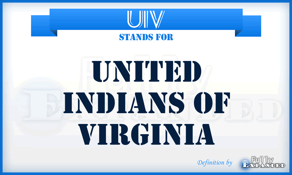 UIV - United Indians of Virginia