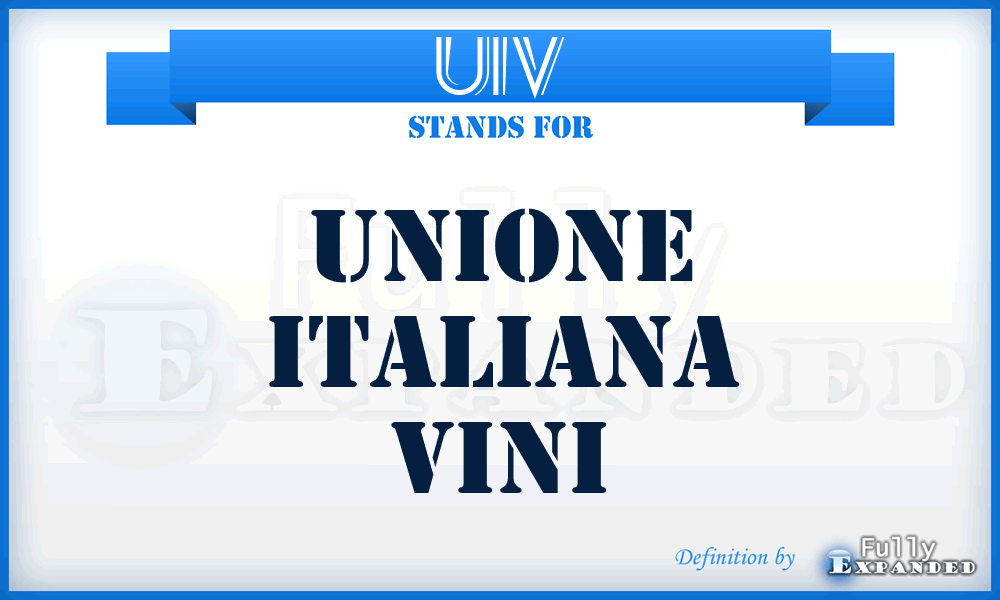 UIV - Unione Italiana Vini