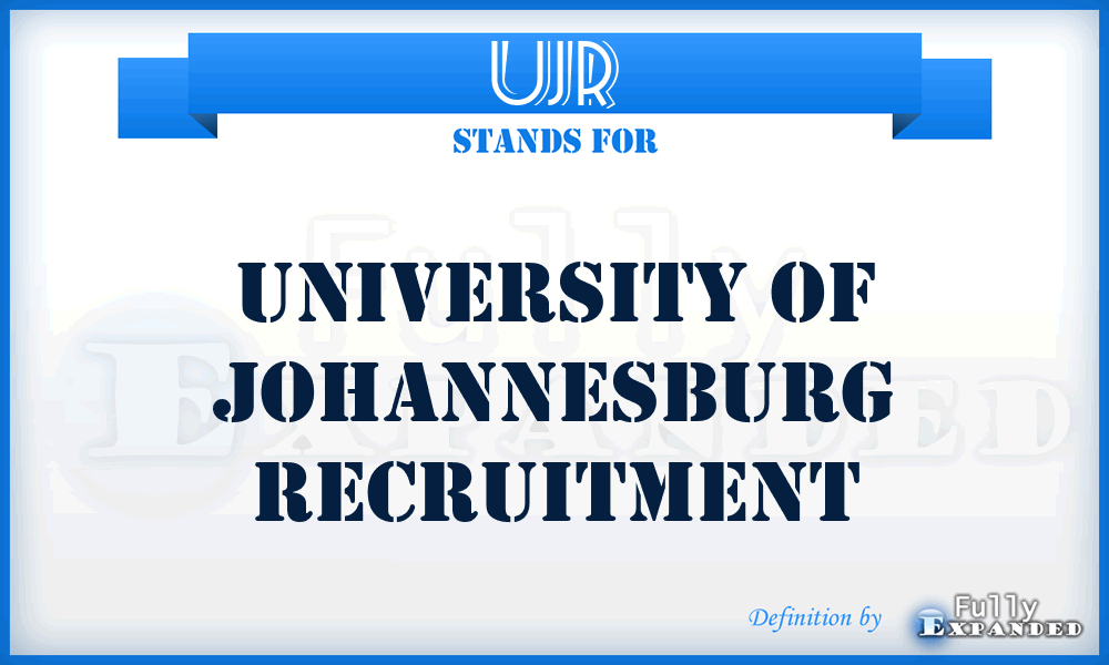 UJR - University of Johannesburg Recruitment