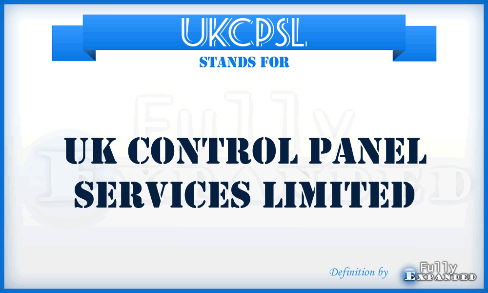 UKCPSL - UK Control Panel Services Limited
