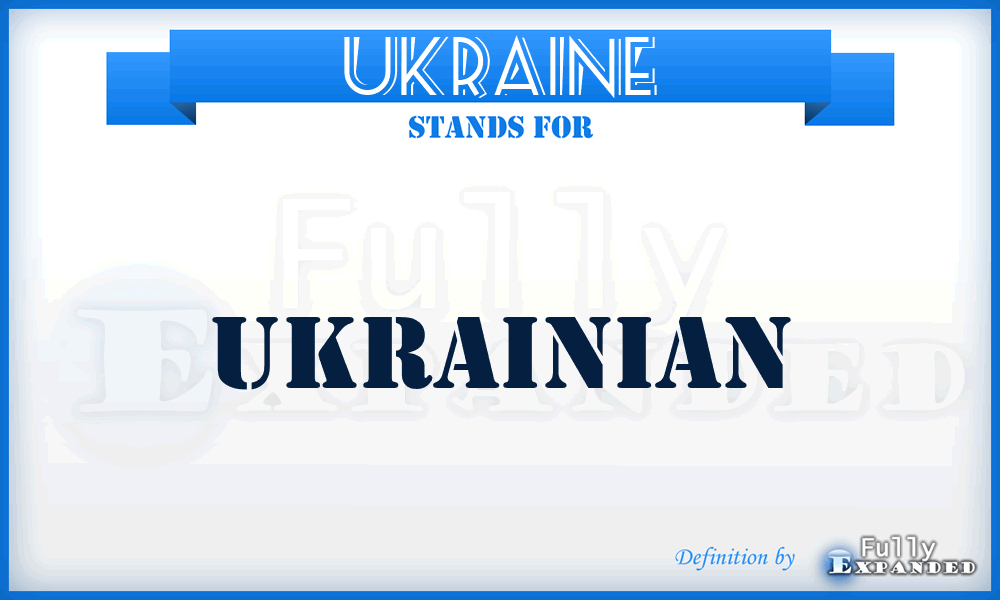 UKRAINE - Ukrainian