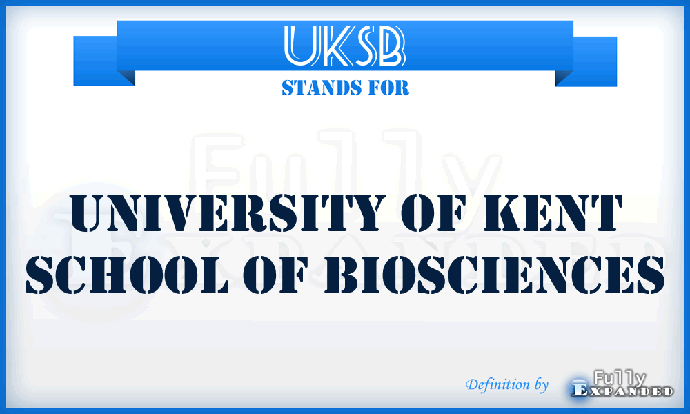 UKSB - University of Kent School of Biosciences