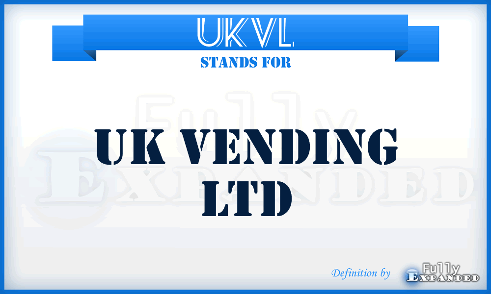 UKVL - UK Vending Ltd