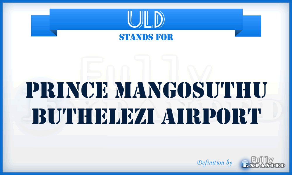 ULD - Prince Mangosuthu Buthelezi airport