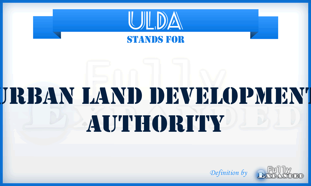 ULDA - Urban Land Development Authority