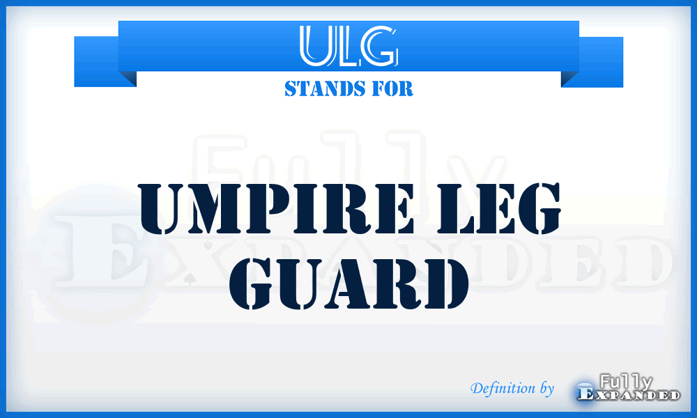 ULG - Umpire Leg Guard