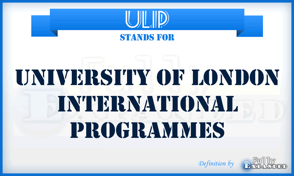 ULIP - University of London International Programmes