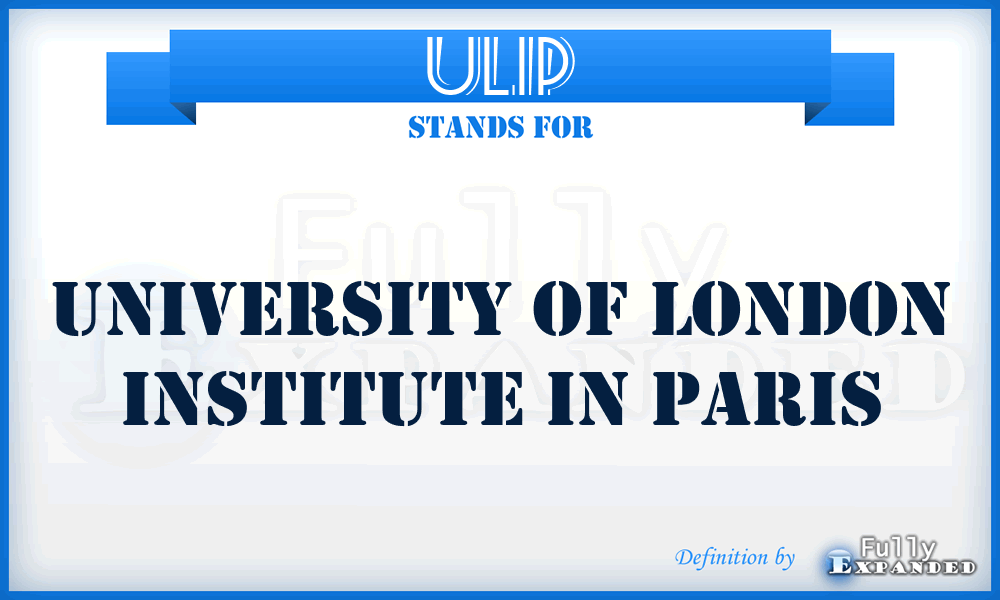 ULIP - University of London Institute in Paris