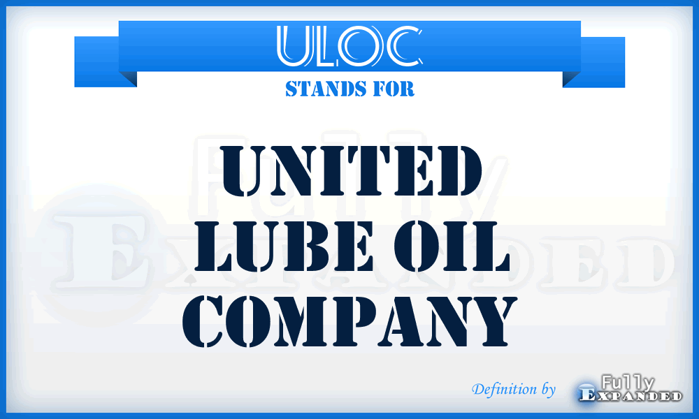ULOC - United Lube Oil Company