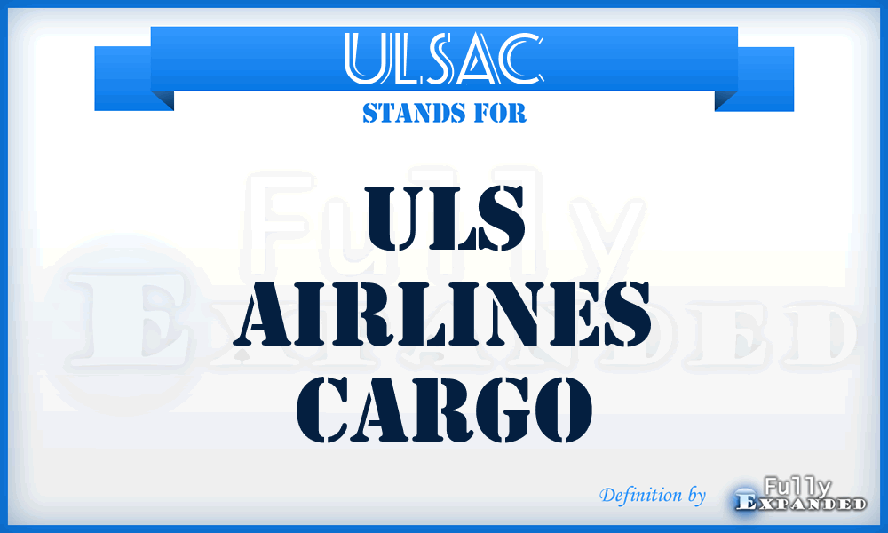 ULSAC - ULS Airlines Cargo