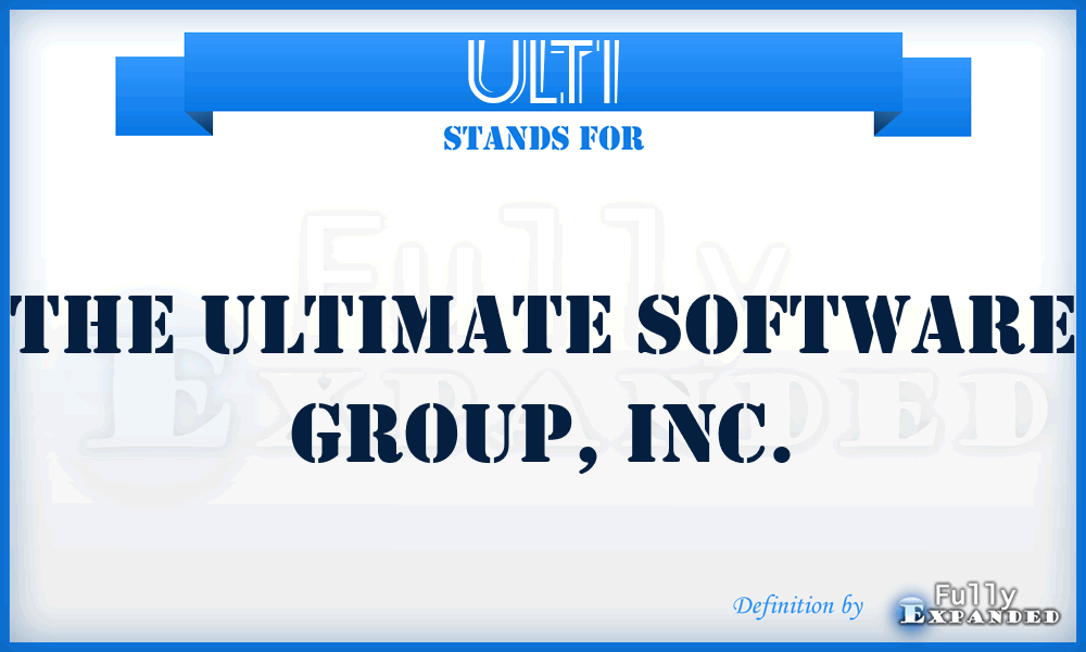 ULTI - The Ultimate Software Group, Inc.