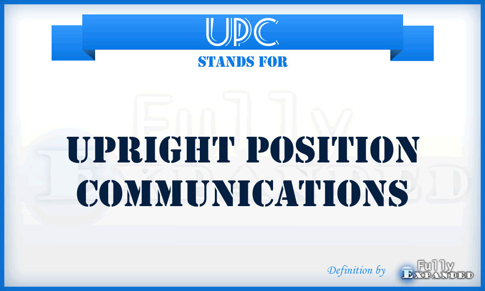 UPC - Upright Position Communications