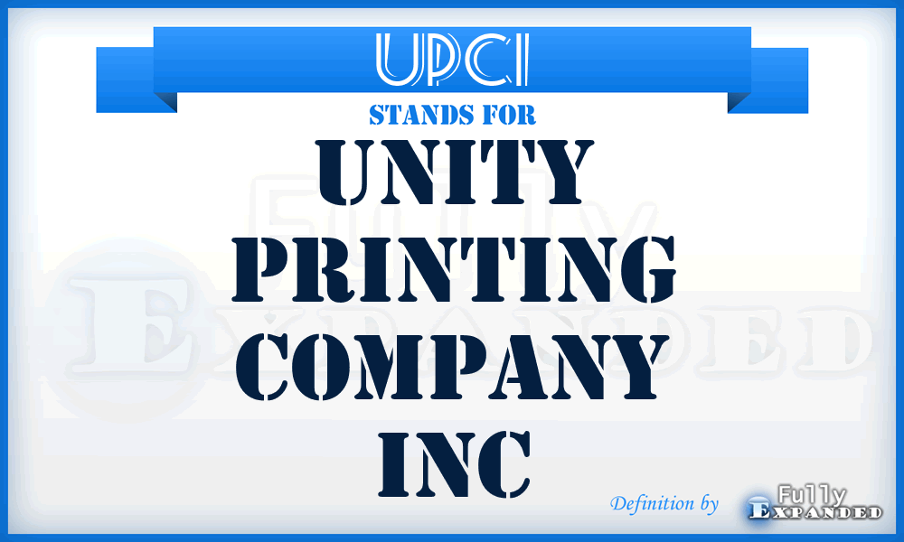 UPCI - Unity Printing Company Inc
