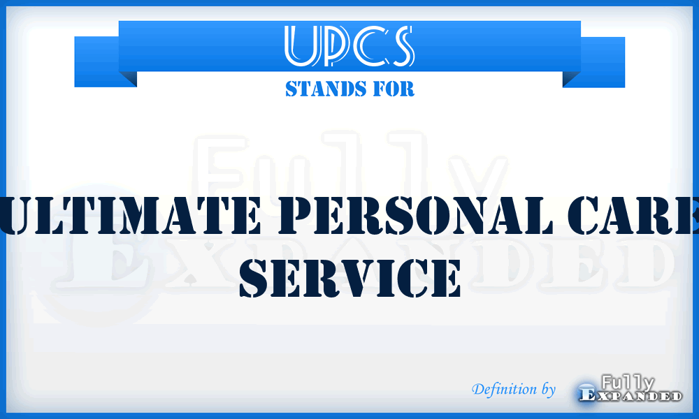 UPCS - Ultimate Personal Care Service