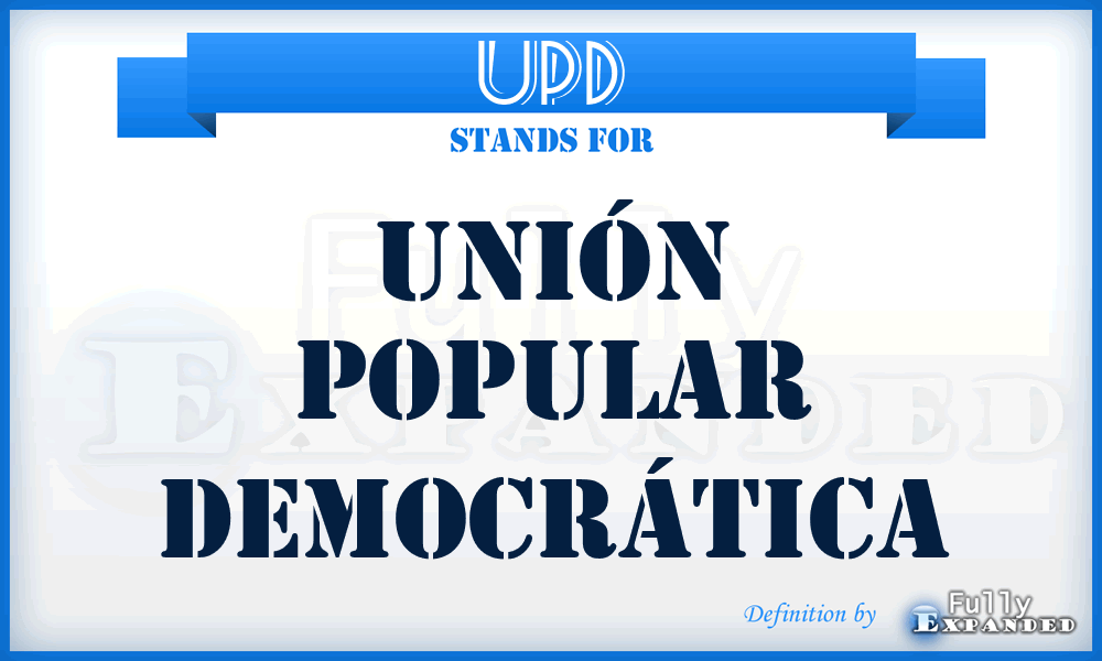 UPD - Unión Popular Democrática