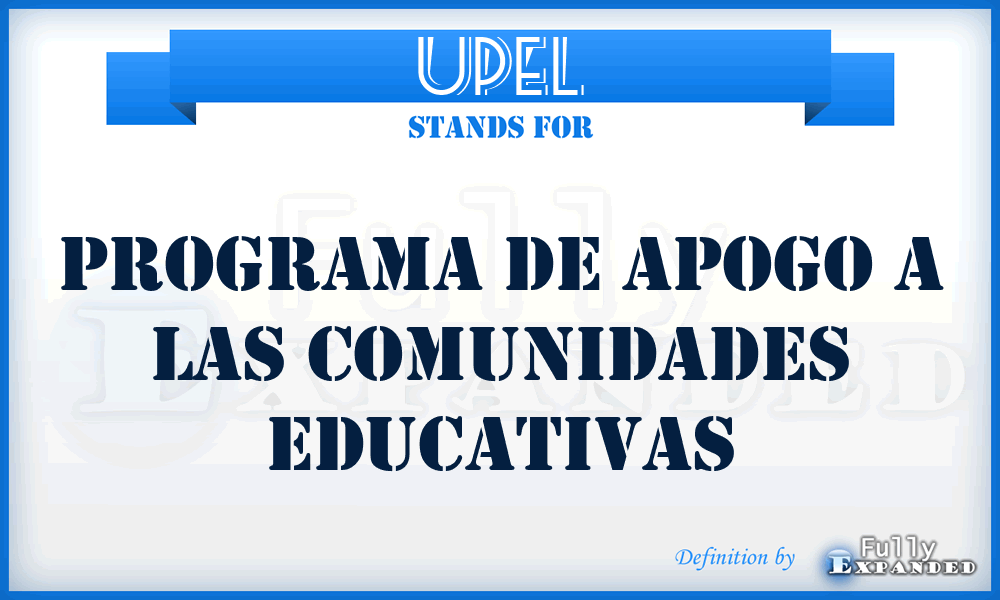 UPEL - Programa de Apogo a las Comunidades Educativas