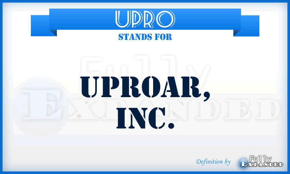 UPRO - Uproar, Inc.