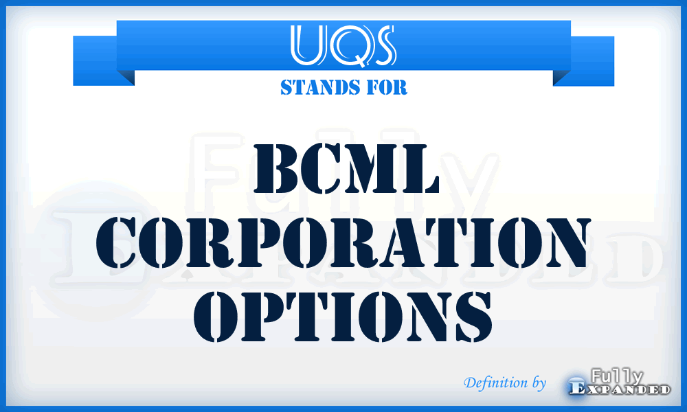 UQS - BCML Corporation options