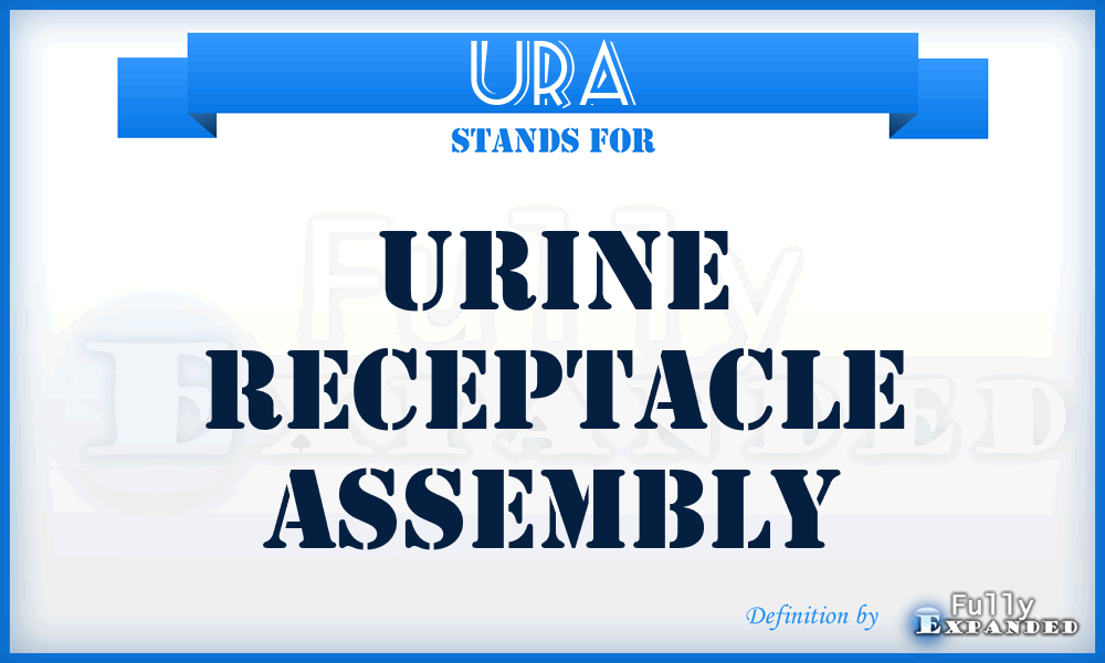 URA - Urine Receptacle Assembly