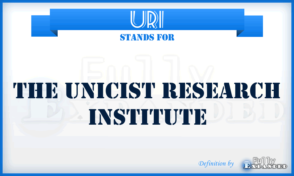 URI - The Unicist Research Institute