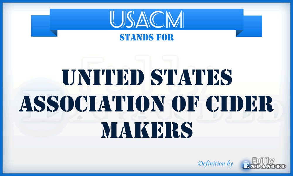 USACM - United States Association of Cider Makers
