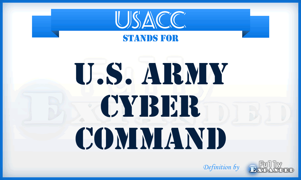 USACC - U.S. Army Cyber Command