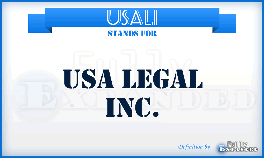 USALI - USA Legal Inc.
