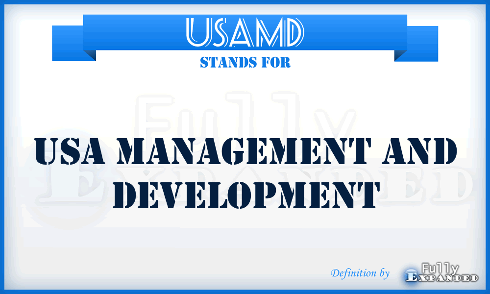 USAMD - USA Management and Development