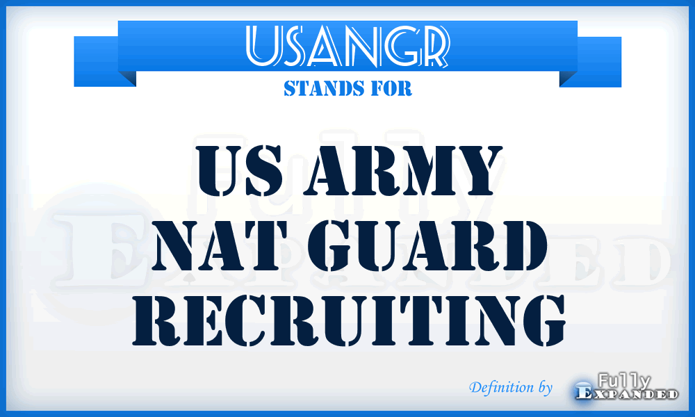 USANGR - US Army Nat Guard Recruiting