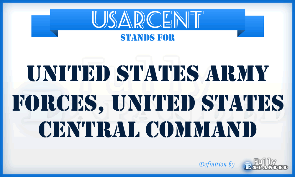 USARCENT - United States Army Forces, United States Central Command