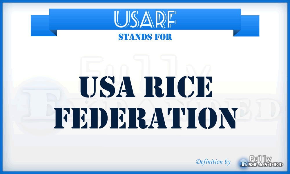 USARF - USA Rice Federation