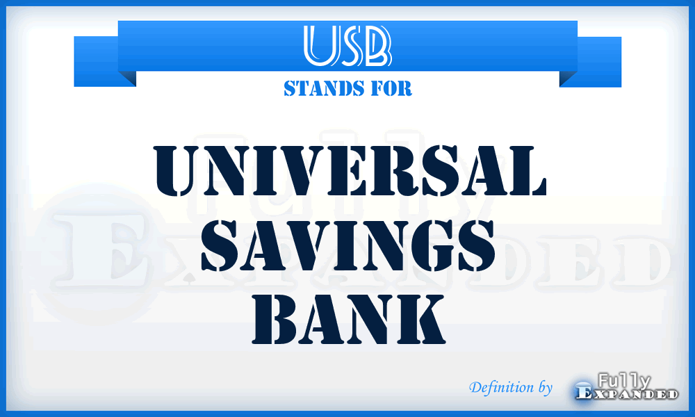USB - Universal Savings Bank