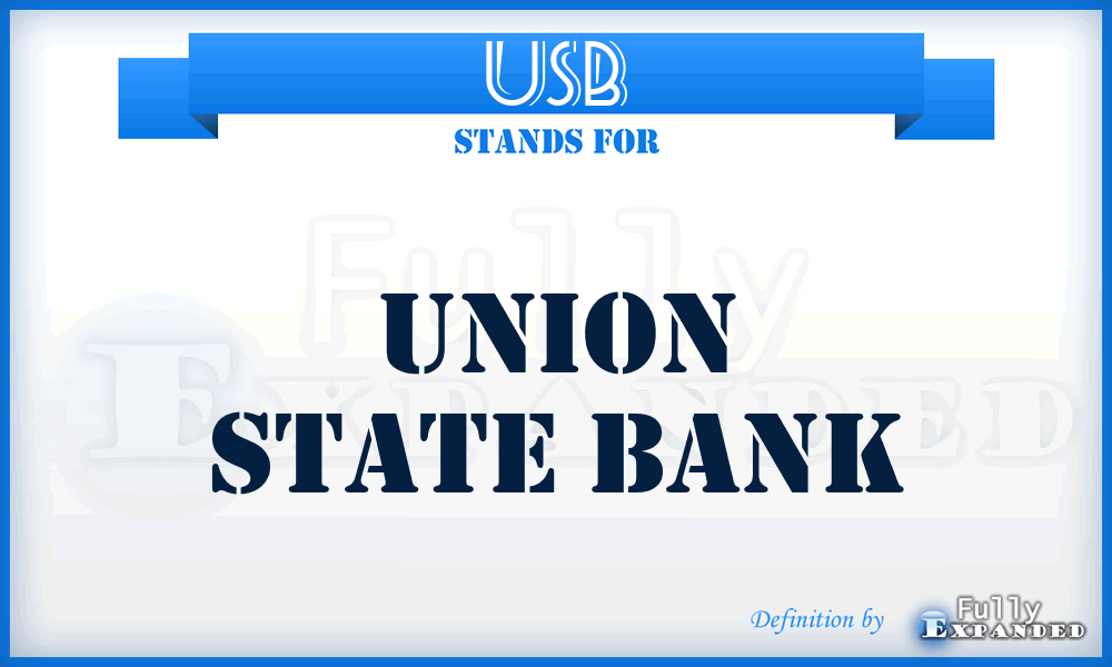 USB - Union State Bank