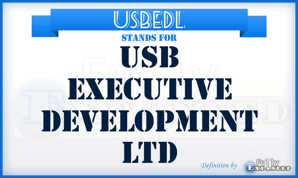 USBEDL - USB Executive Development Ltd