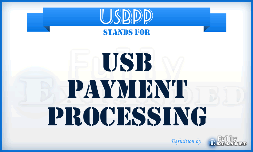 USBPP - USB Payment Processing