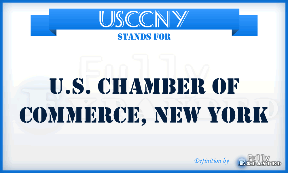 USCCNY - U.S. Chamber of Commerce, New York