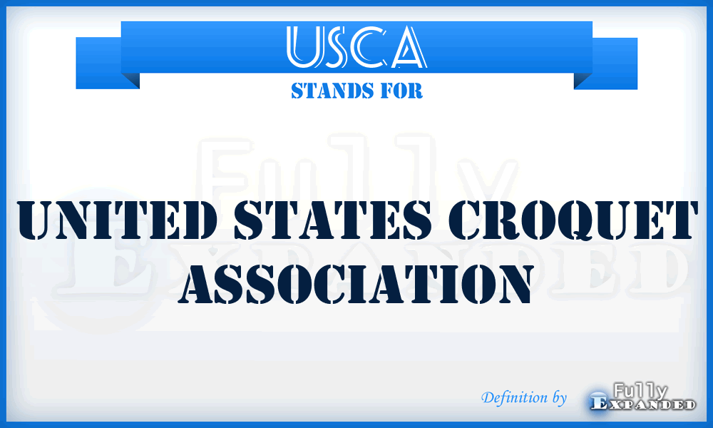 USCA - United States Croquet Association