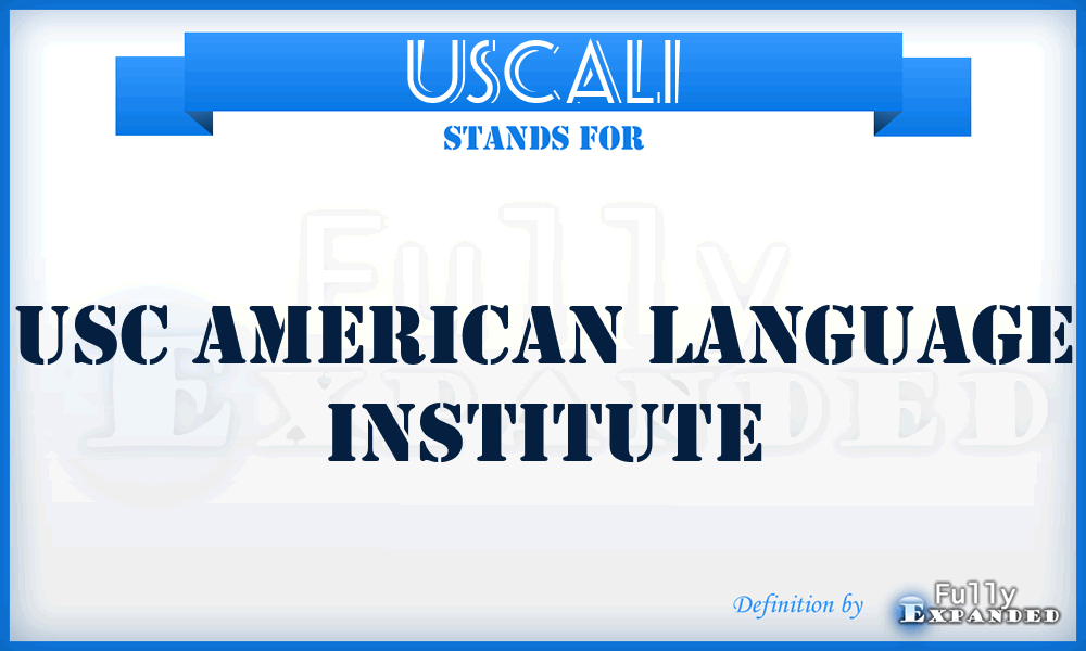 USCALI - USC American Language Institute