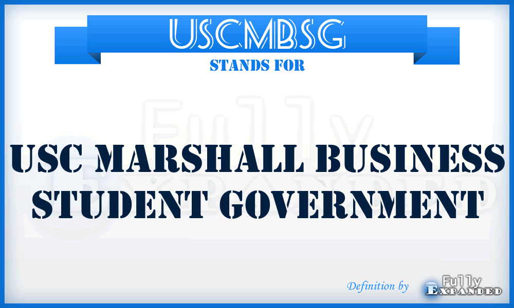 USCMBSG - USC Marshall Business Student Government